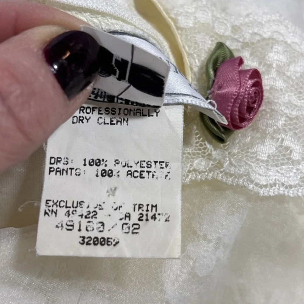 Vtg Jessica McClintock‎ Ivory Lace Dress Girls 2T Flower Girl Photoshoot Party
